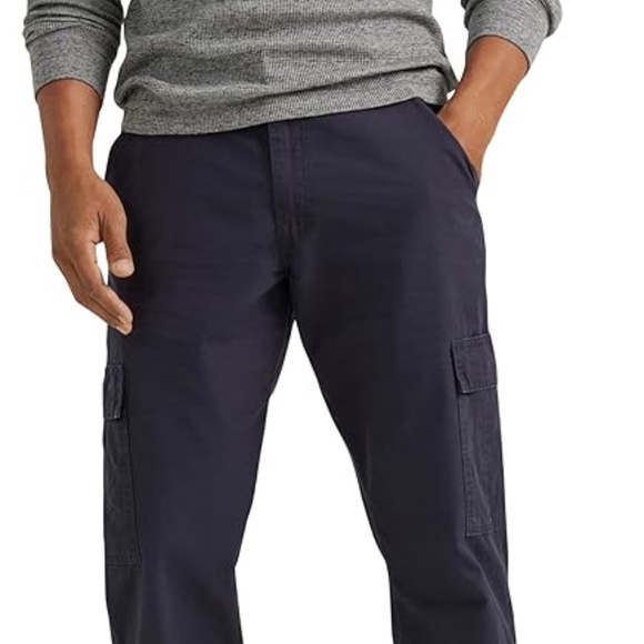 Wrangler Other - Wrangler Authentics Men’s Twill Relaxed Fit Classic Cargo Pant Navy 34x30